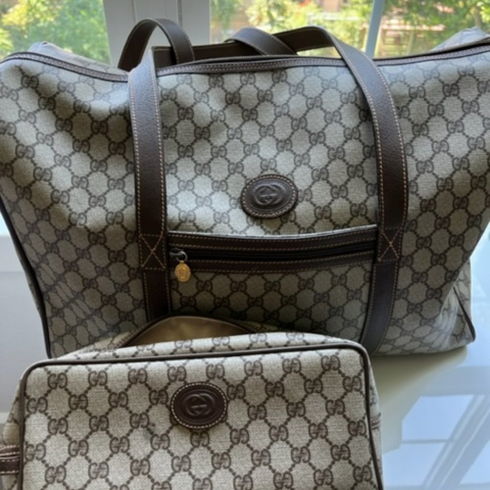 Gucci duffle bag + shaving kit